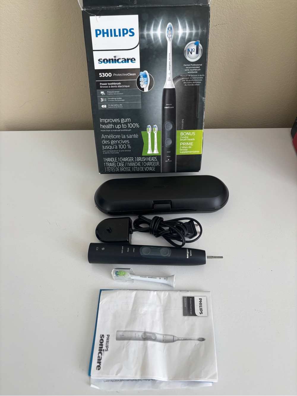 Philips Sonicare 5300 Rechargeable Sonic Toothbrush HX6423/34 Blk - Open Box New - Picture 7 of 13